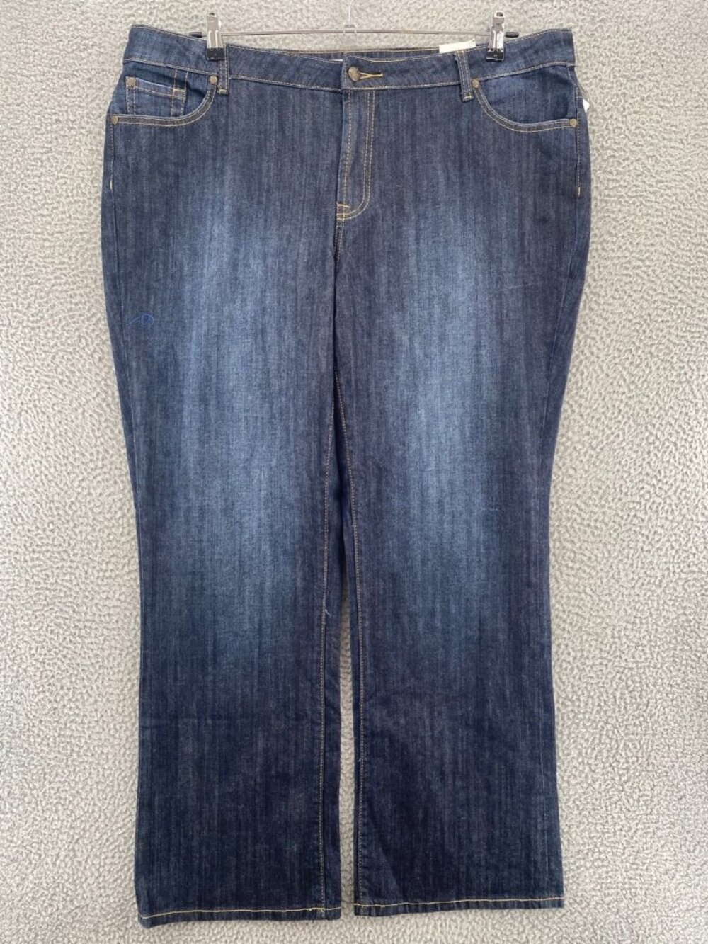 CJ Banks Jeans Women 24W Blue City Fit Barely Boot Cut Denim Stretch Classic NWT